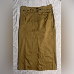 Zara Tan Midi Pencil Skirt with Cargo Style